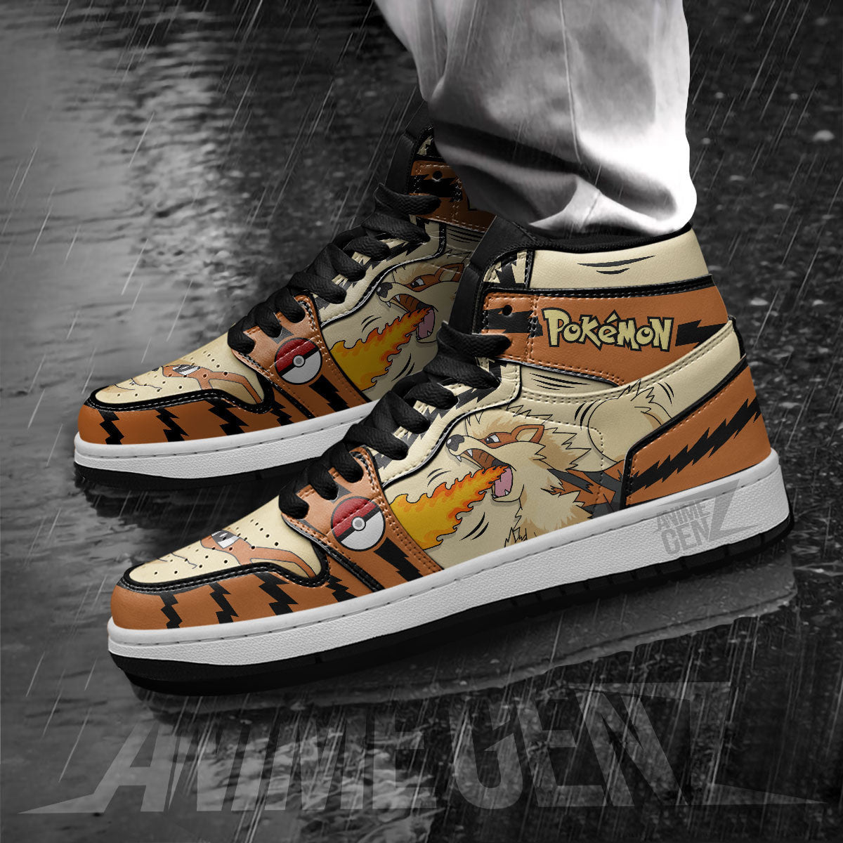 Pokemon Arcanine JD Sneakers Custom Anime Shoes