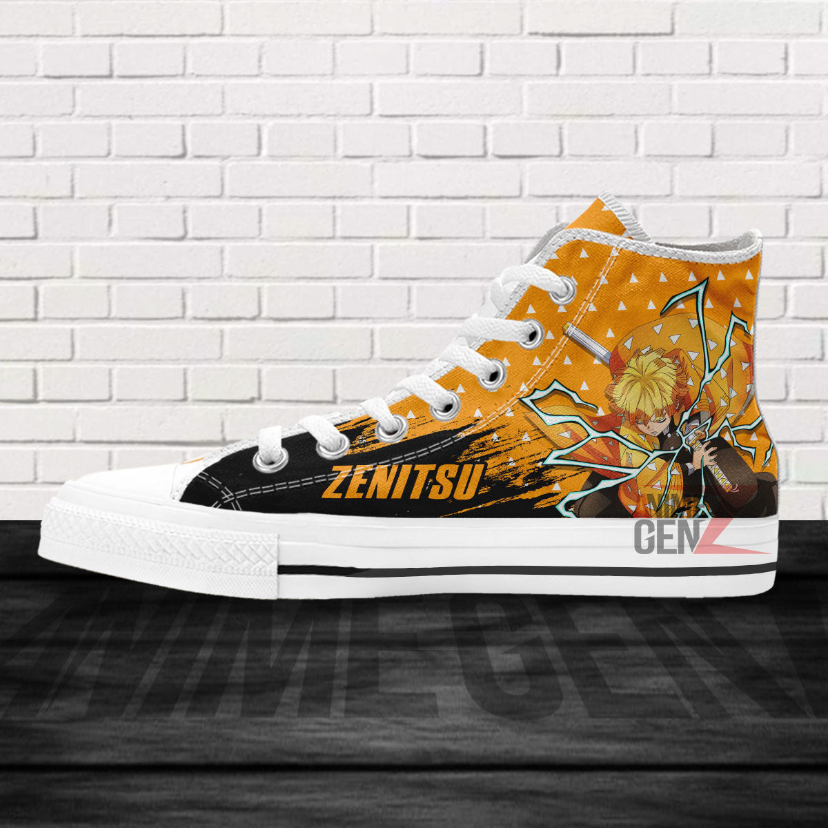 Demon Slayer Agatsuki Zenitsu High Top Shoes Custom Anime Shoes
