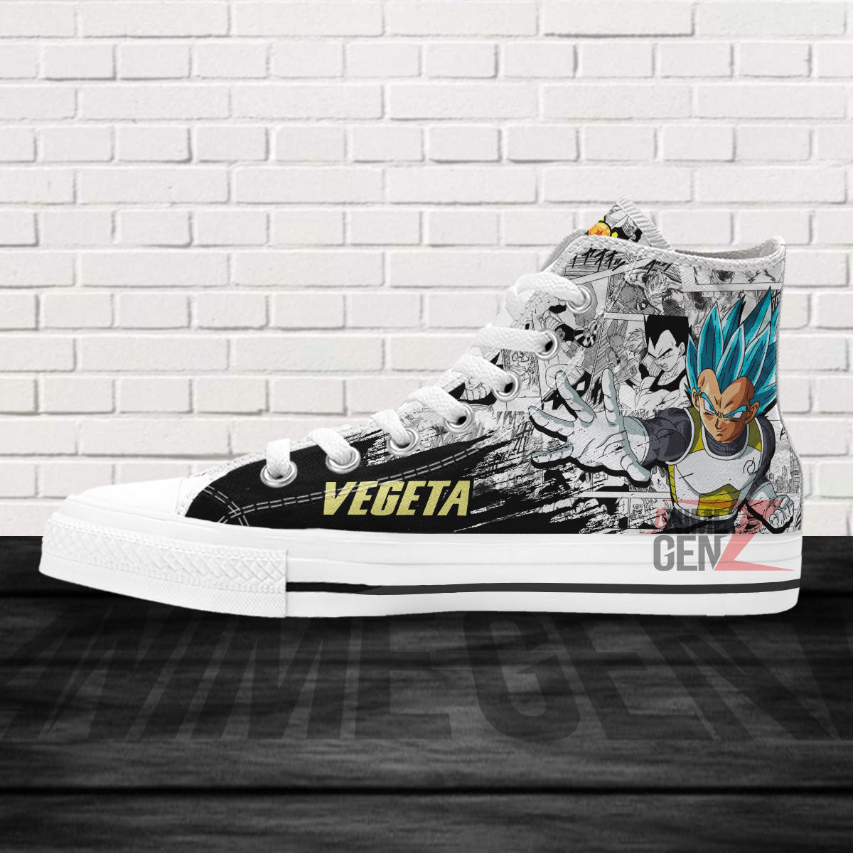 Dragon Ball Vegeta Fukkatsu Blue High Top Shoes Custom Anime Sneakers