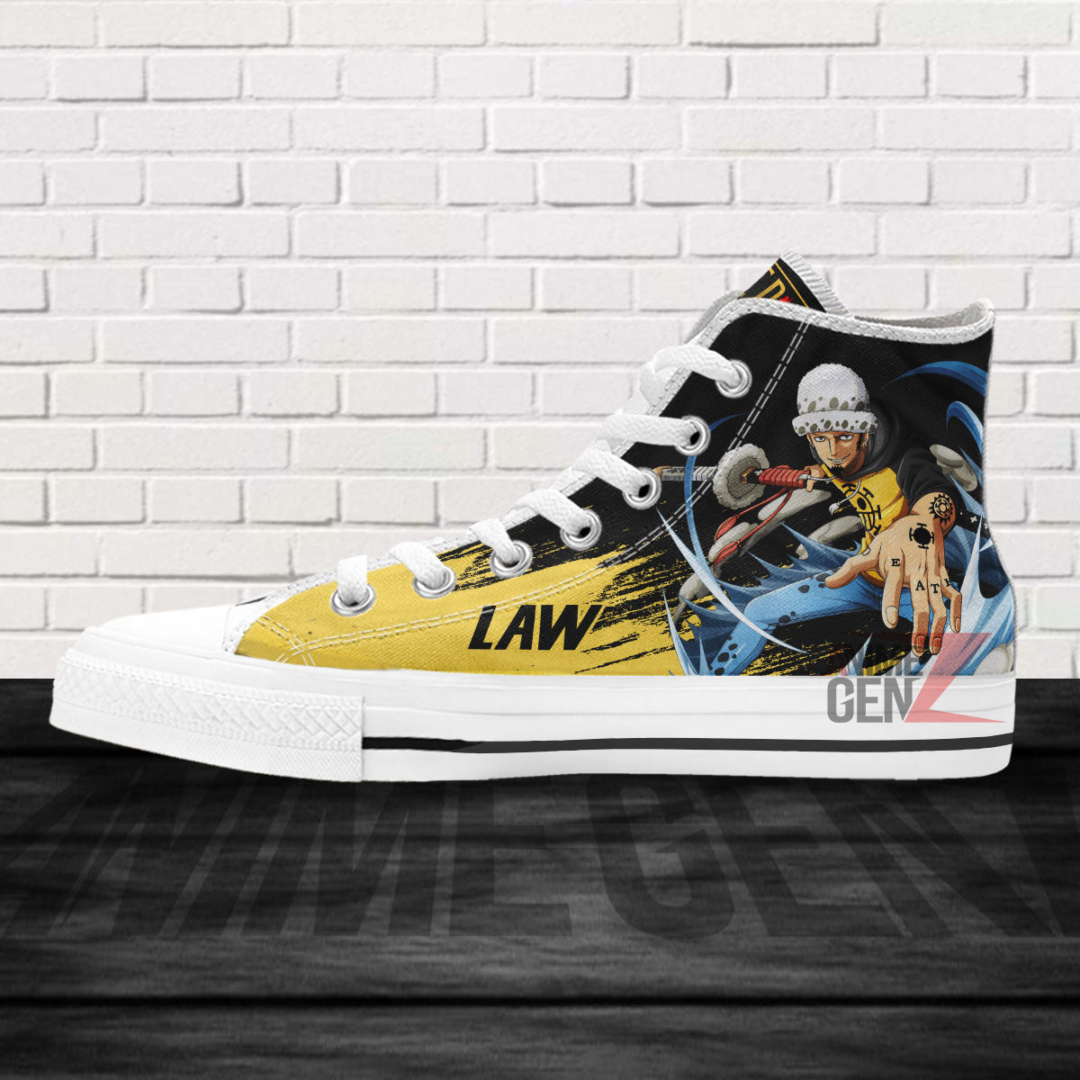 One Piece D Water Law High Top Shoes Custom Anime Sneakers