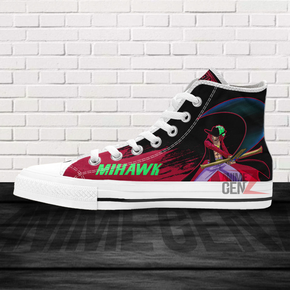 One Piece Dracule Mihawk High Top Shoes Custom Anime Sneakers