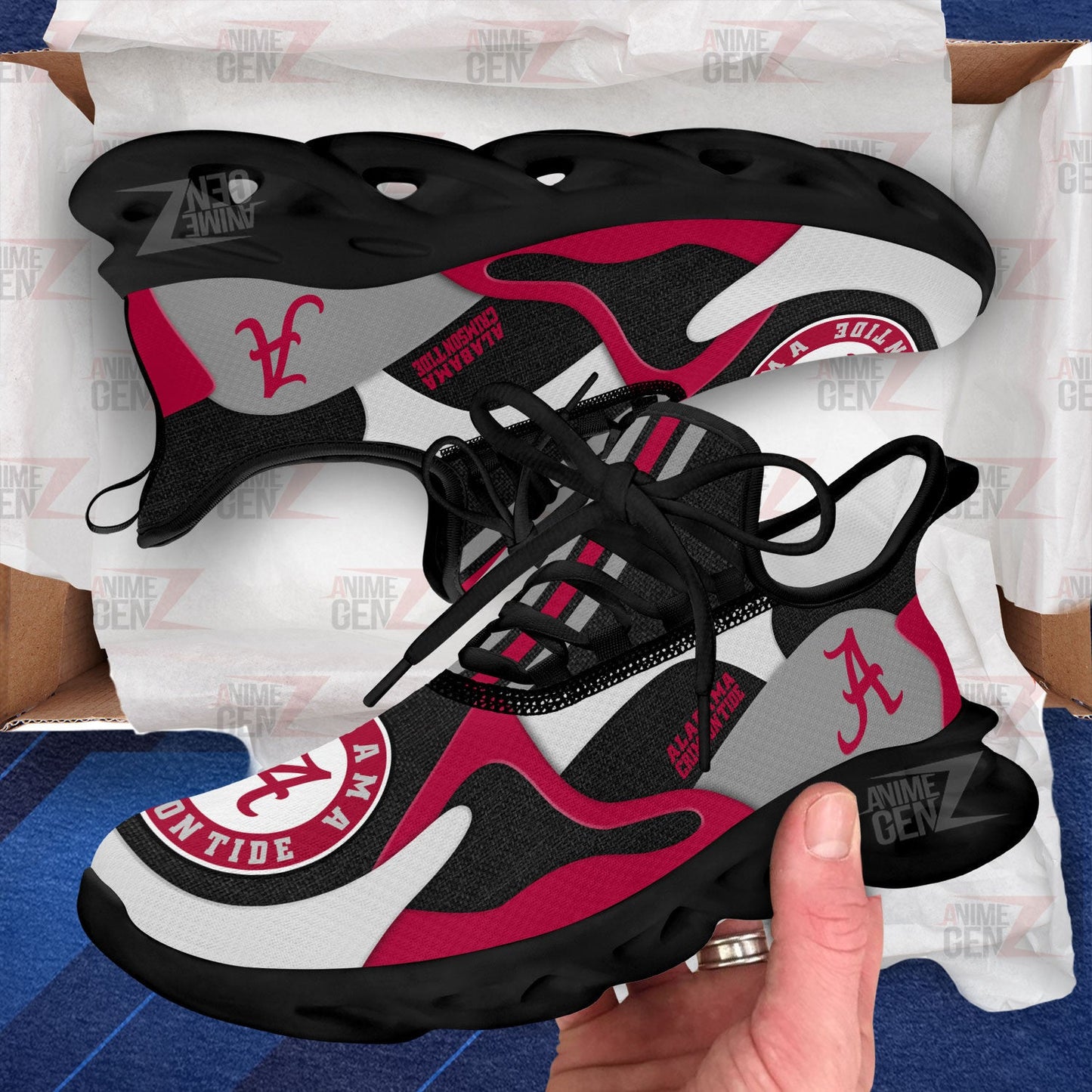 Alabama Crimson Tide Clunky Sneakers NFL Custom Sport Shoes