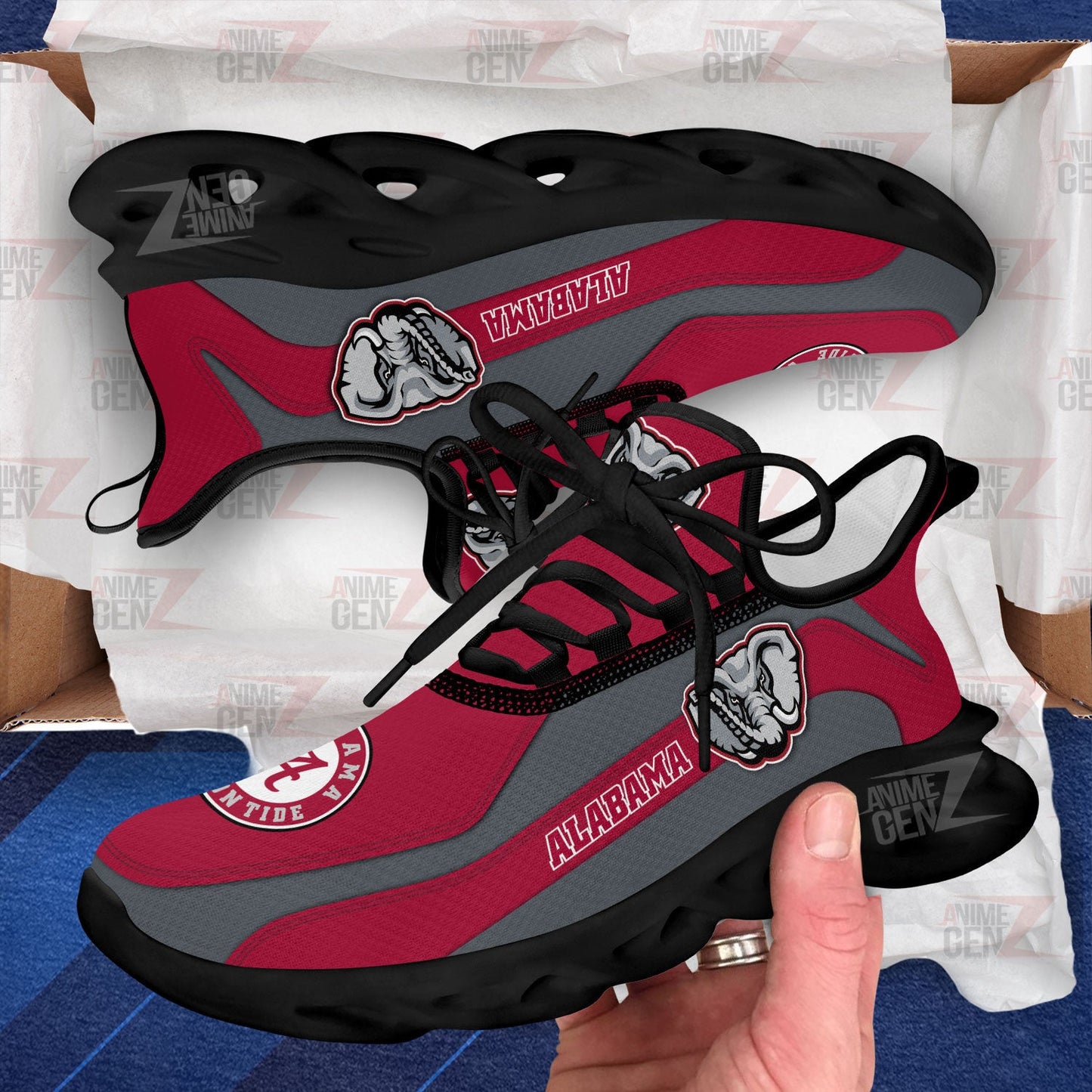 Alabama Crimson Tide Clunky Sneakers NFL Custom Sport Shoes