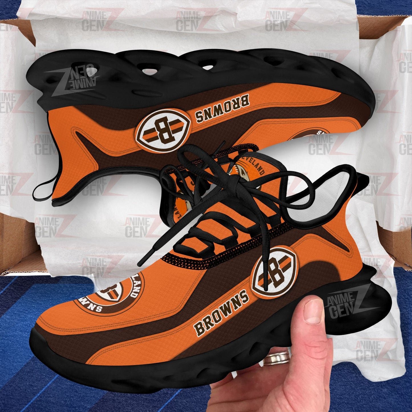 Cleveland Browns Clunky Sneakers NFL Custom Sport Shoes