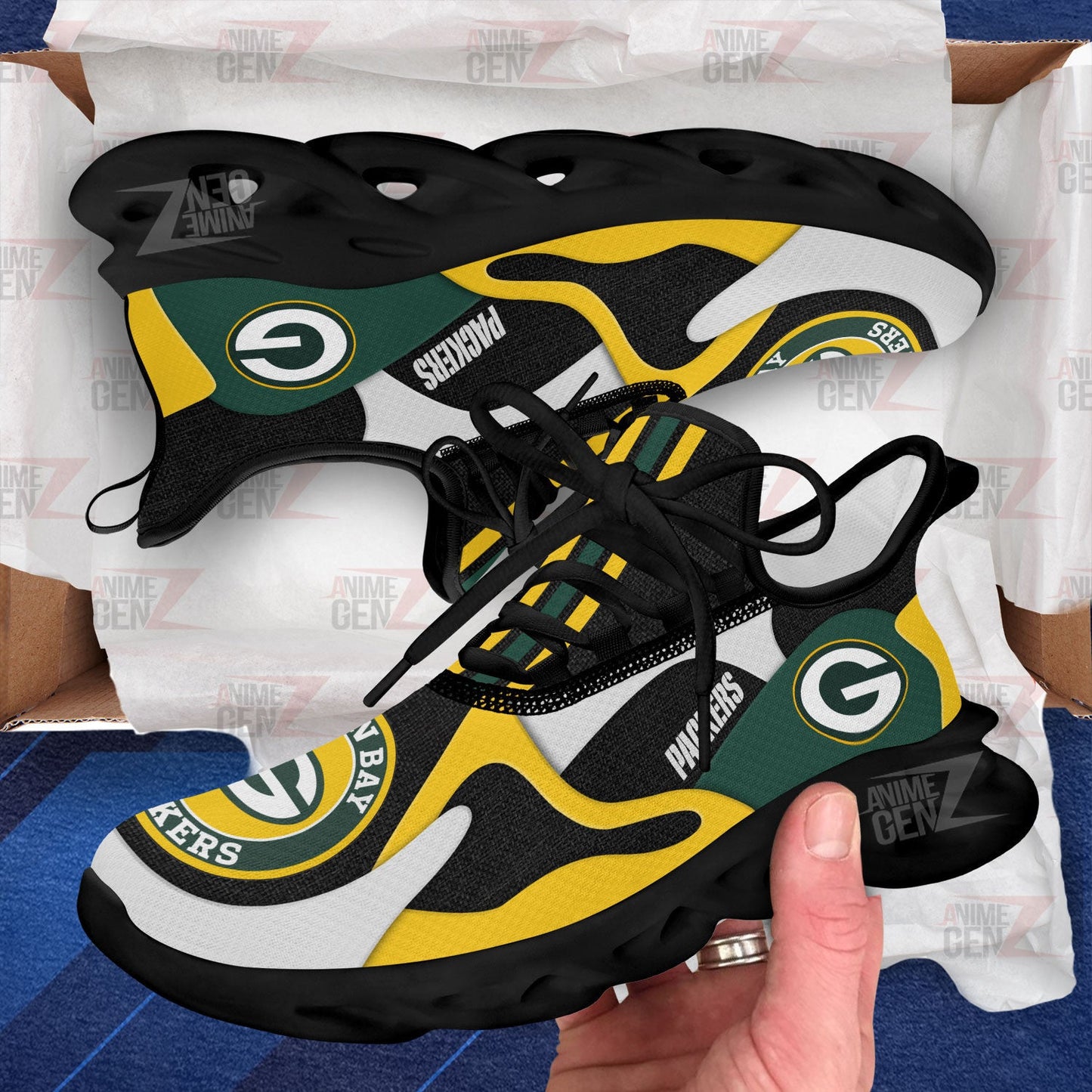 Green Bay Packers Clunky Sneakers NFL Custom Sport Shoes