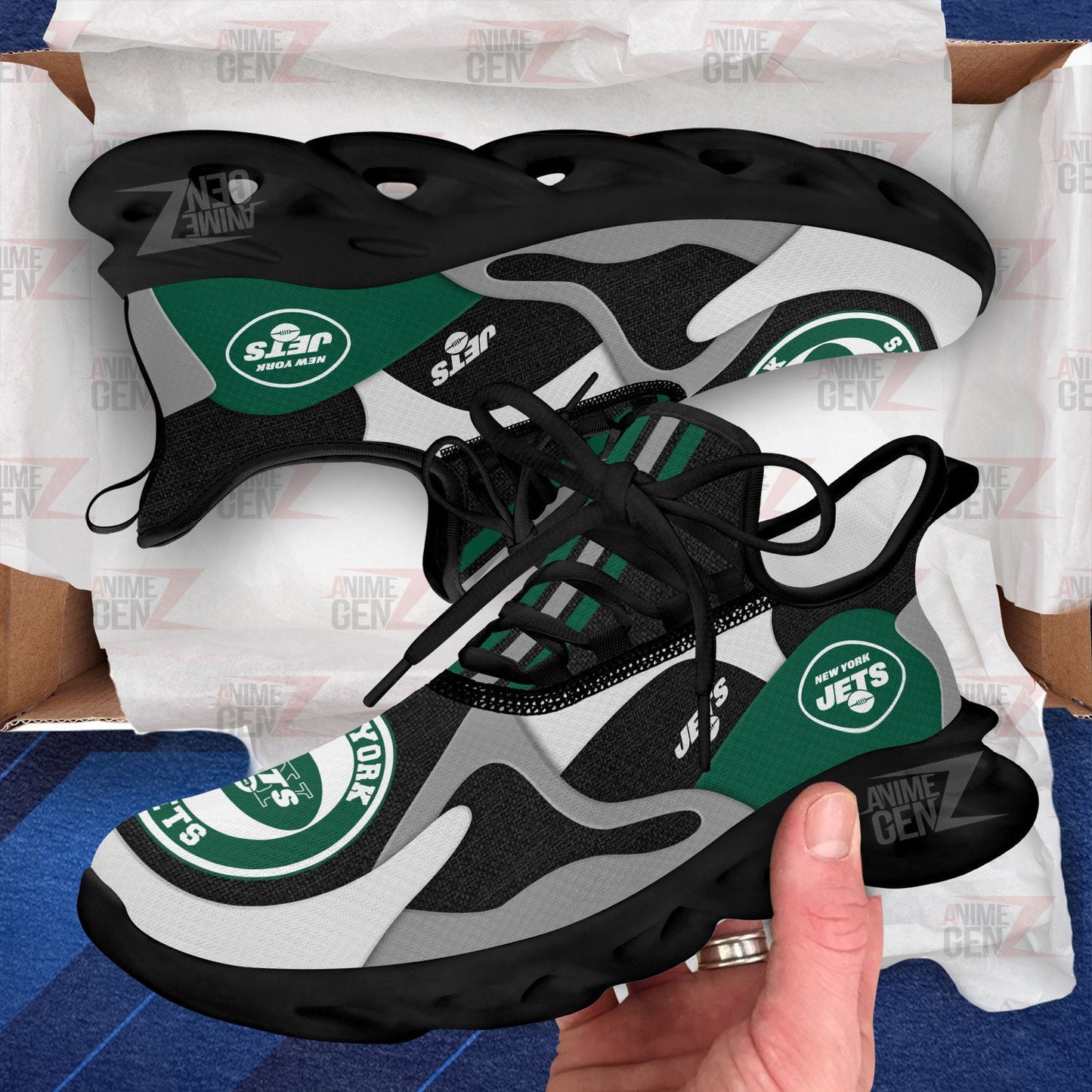 New York Jets Clunky Sneakers NFL Custom Sport Shoes