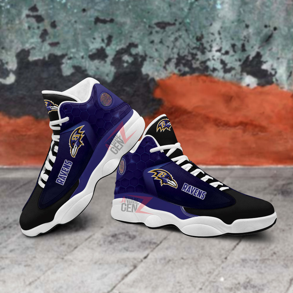 Baltimore Ravens Air Jordan 13 Sneakers NFL Custom Sport Shoes