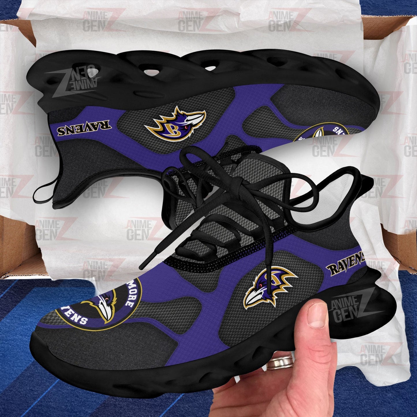 Baltimore Ravens Sneakers NFL Custom Sports Shoes