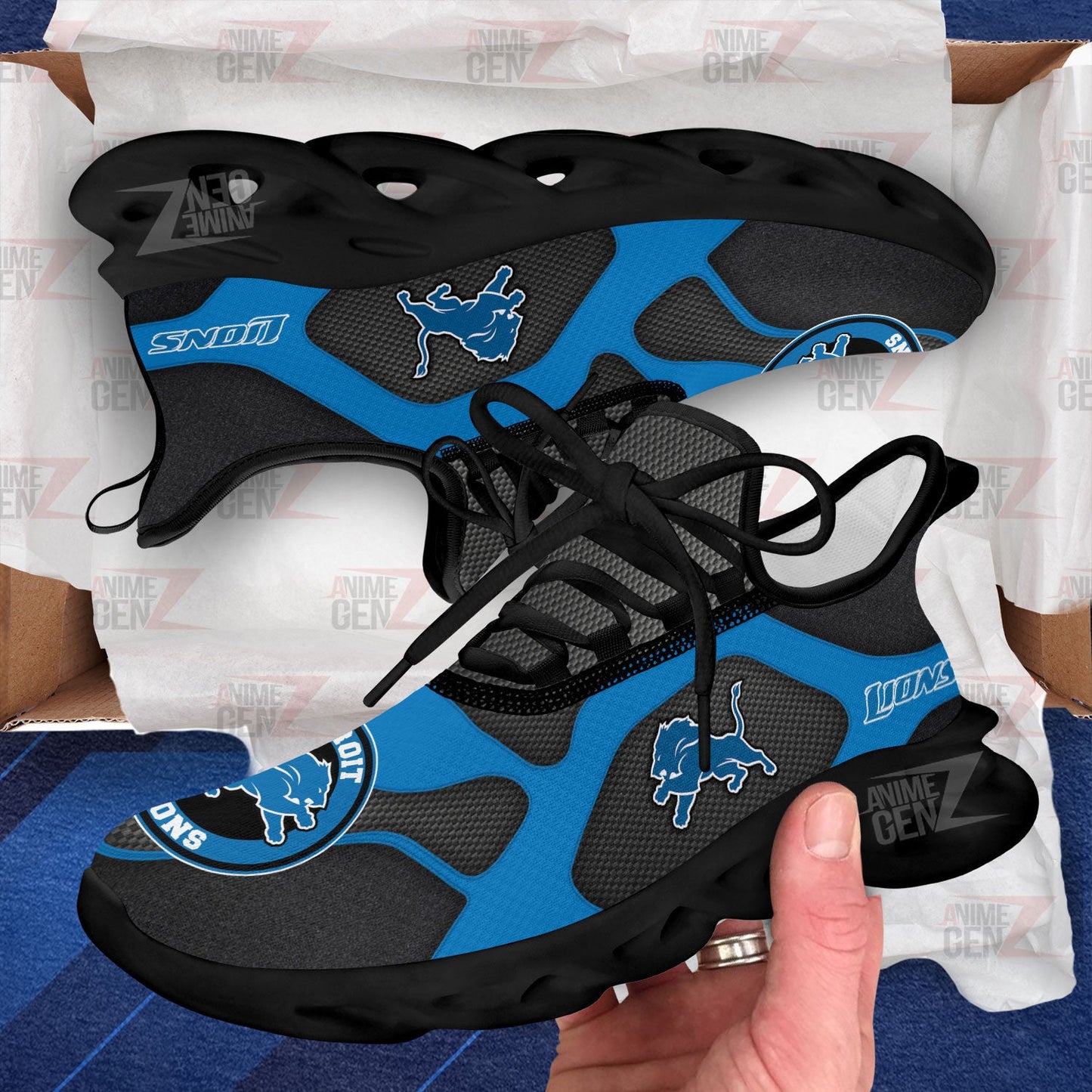 Detroit Lions Sneakers NFL Custom Sports Shoes