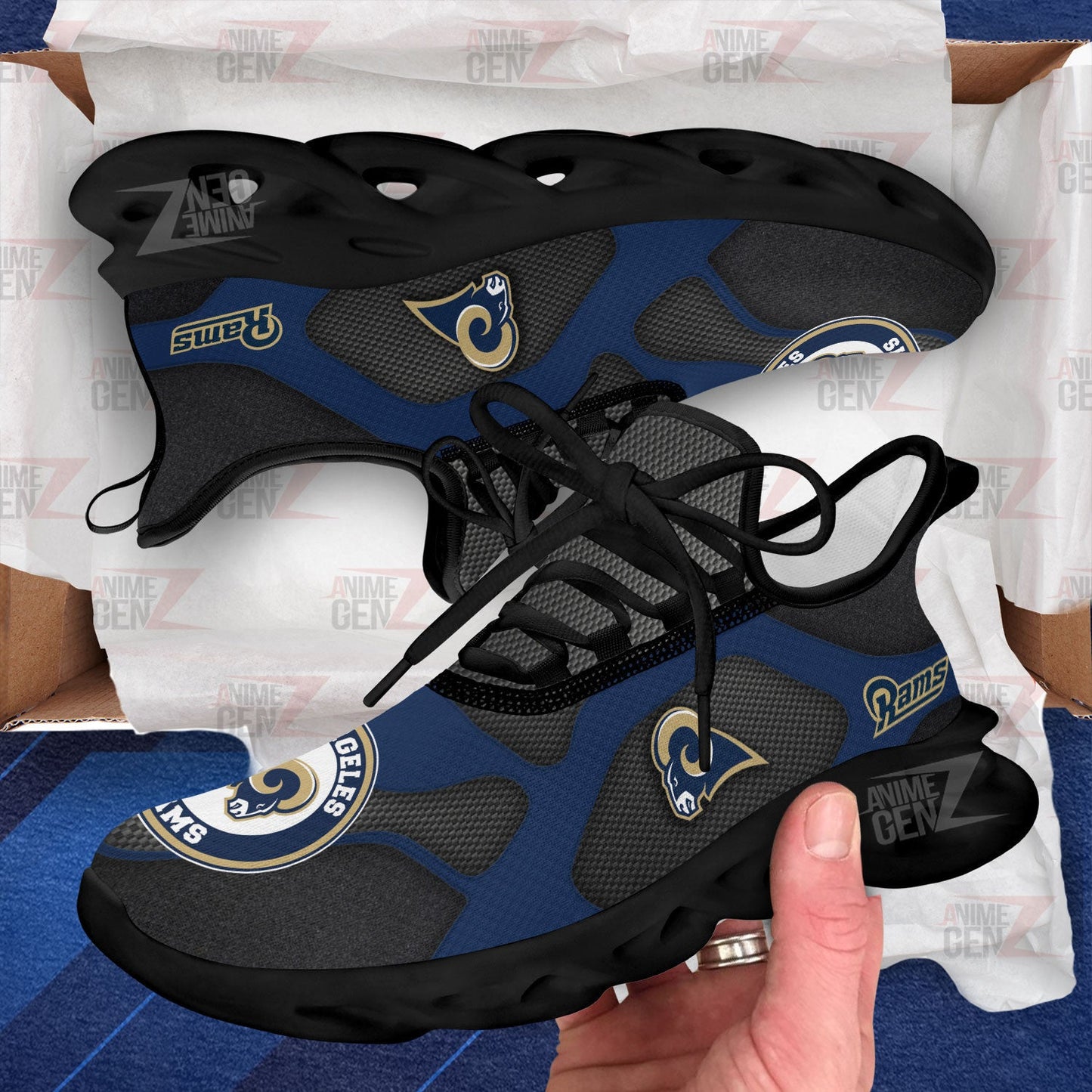 Los Angeles Rams Sneakers NFL Custom Sports Shoes