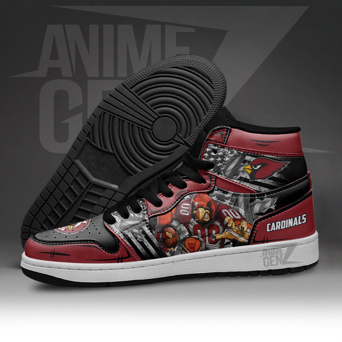 Arizona Cardinals JD Sneakers NFL Custom Sports Shoes