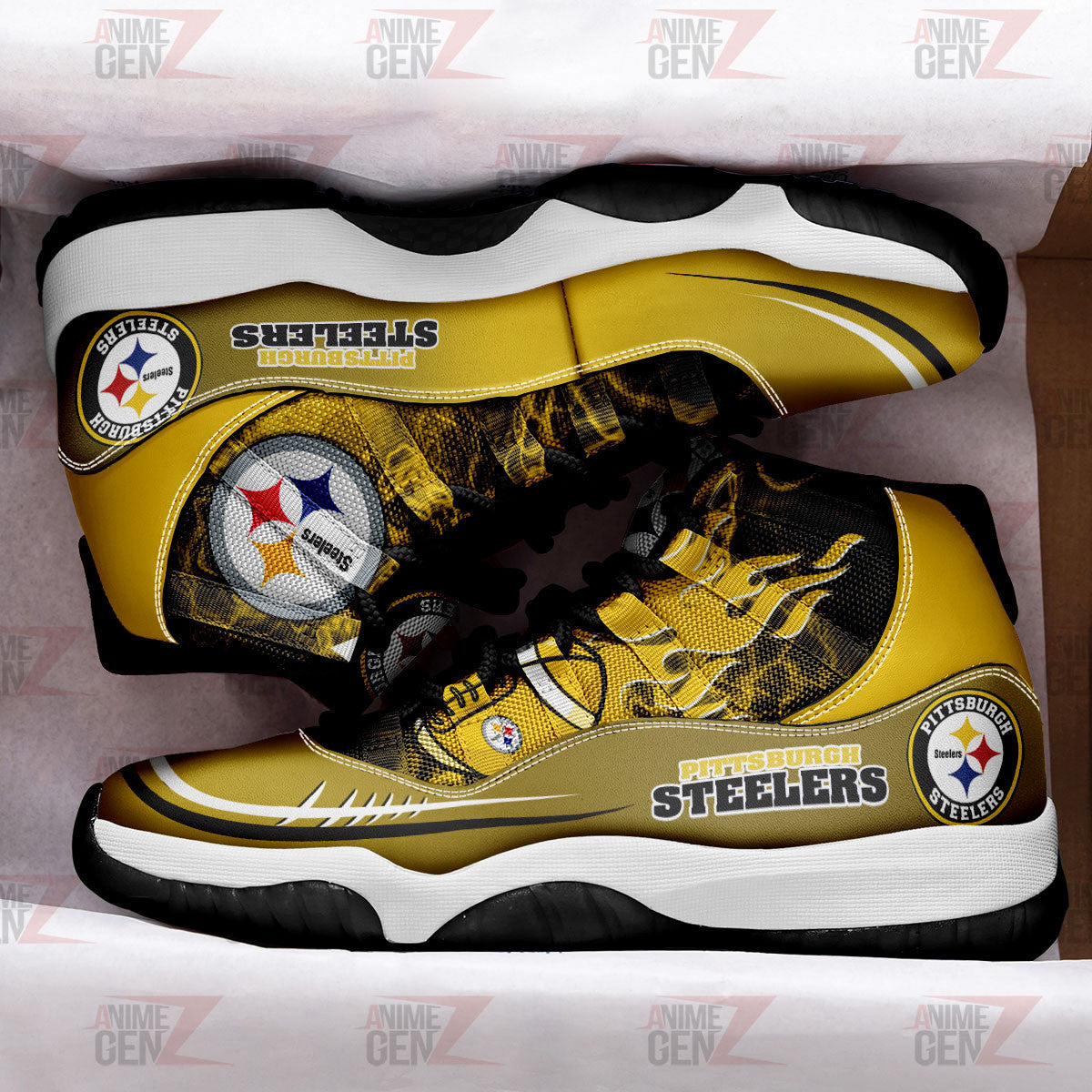 Pittsburgh Steelers Air JD11 Sneakers NFL Custom Sport Shoes