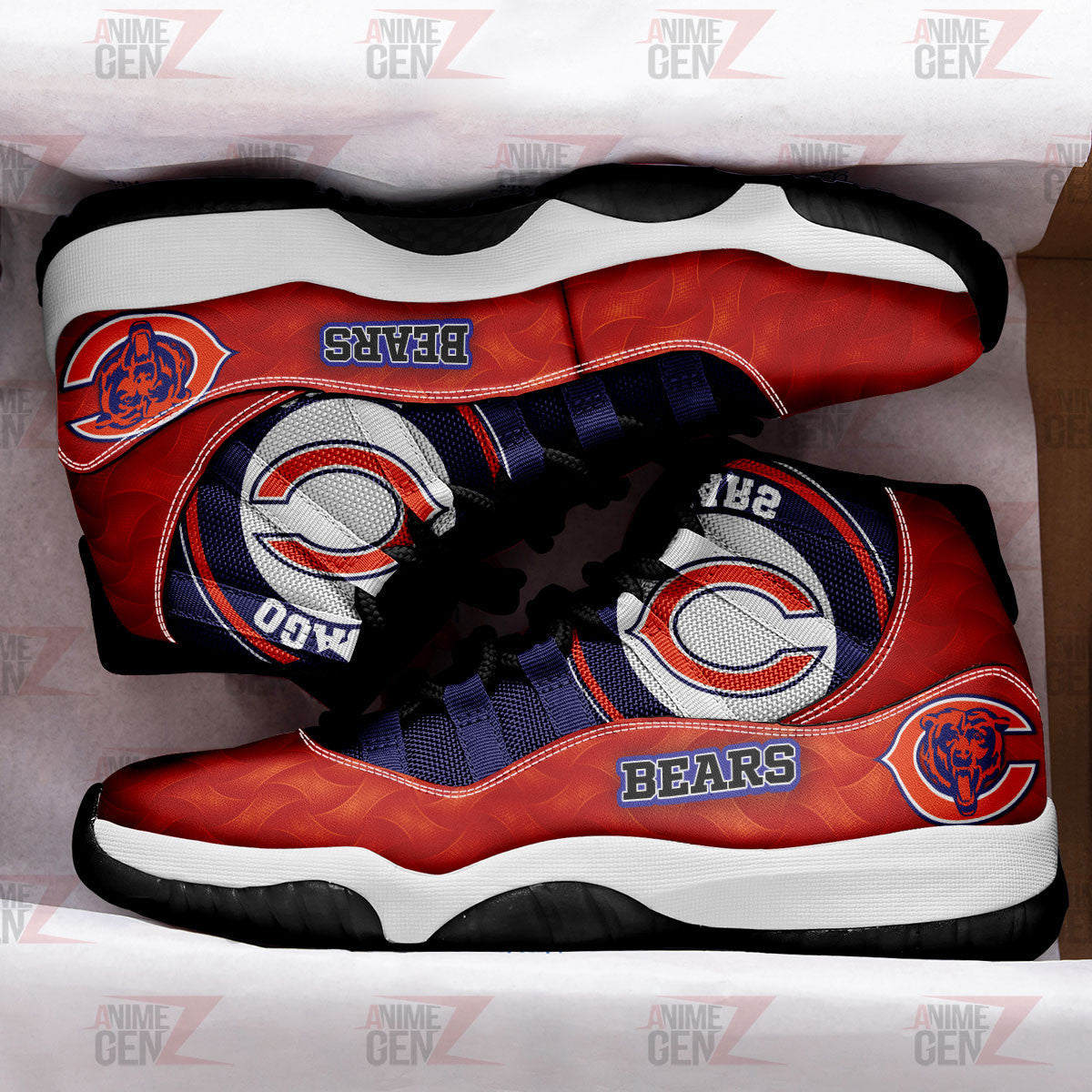 Chicago Bears Air Jordan 11 Sneakers NFL Custom Sport Shoes