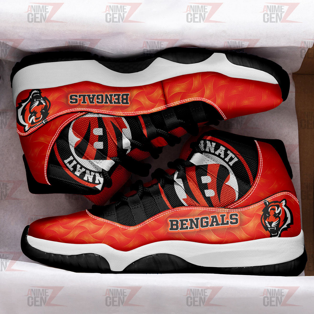 Cincinnati Bengals Air Jordan 11 Sneakers NFL Custom Sport Shoes