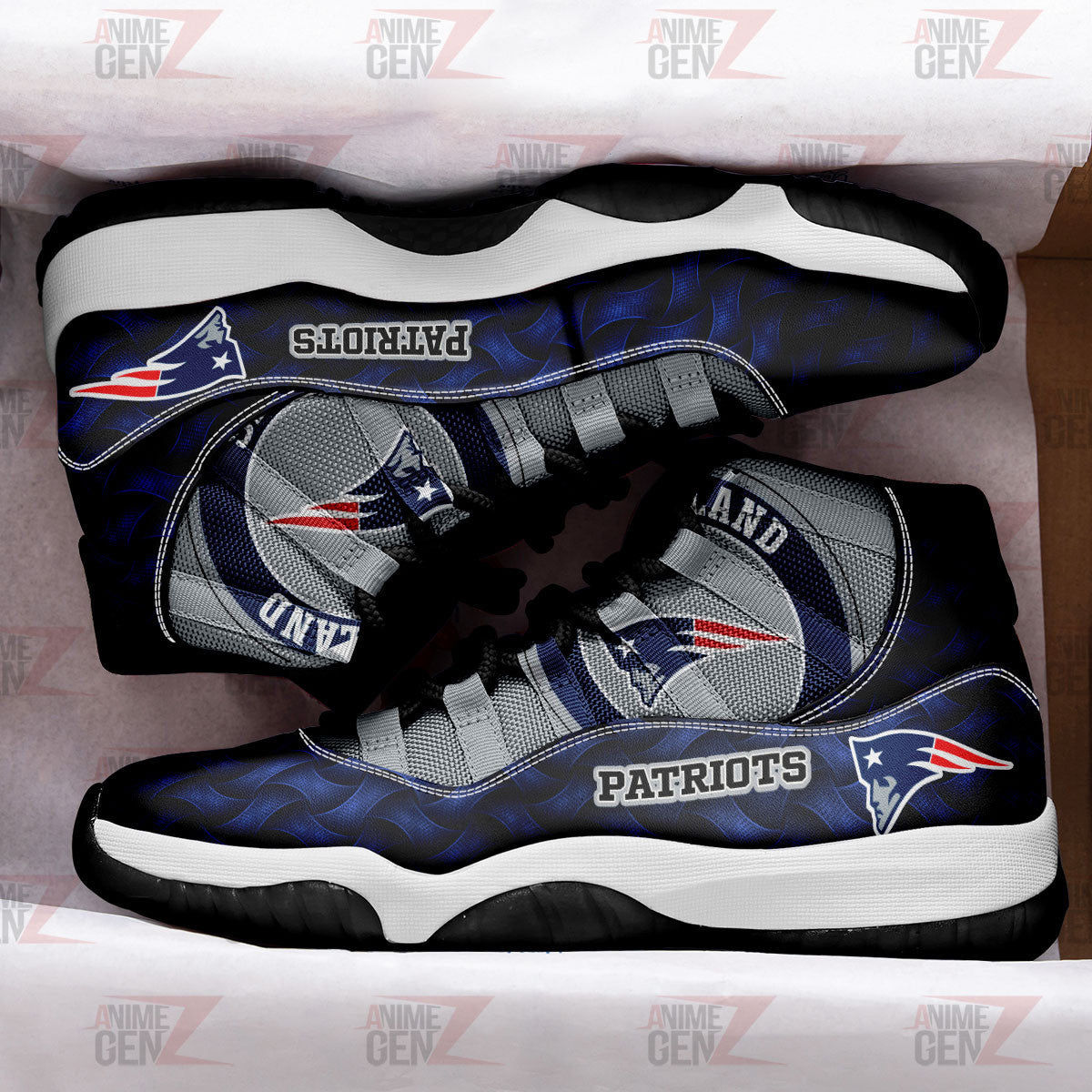 New England Patriots Air Jordan 11 Sneakers NFL Custom Sport Shoes