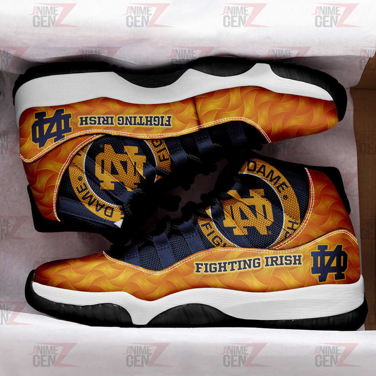 Notre Dame Fighting Irish Air Jordan 11 Sneakers NFL Custom Sport Shoes