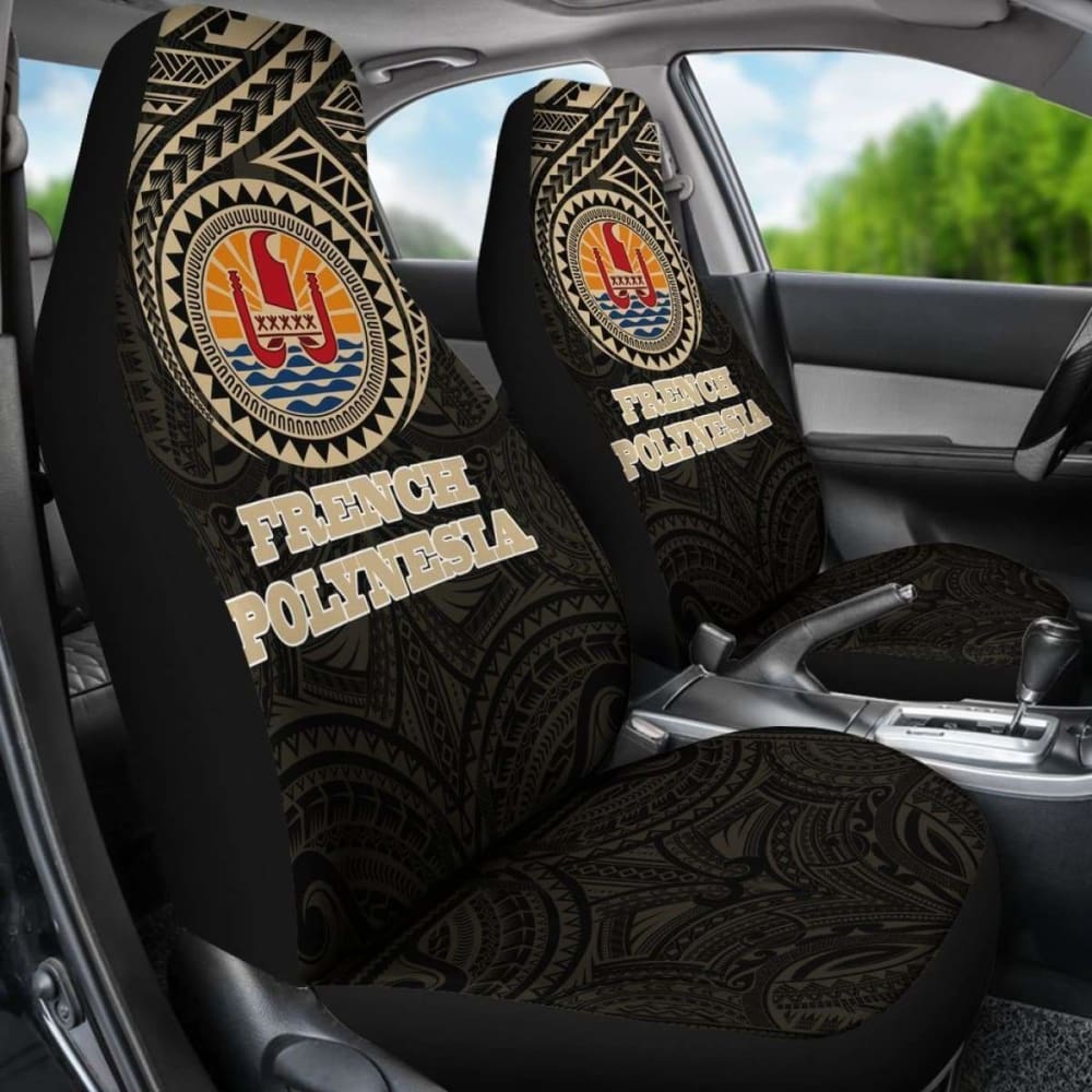 French Polynesia Car Seat Covers - French Polynesia Coat Of Arms - Amazing