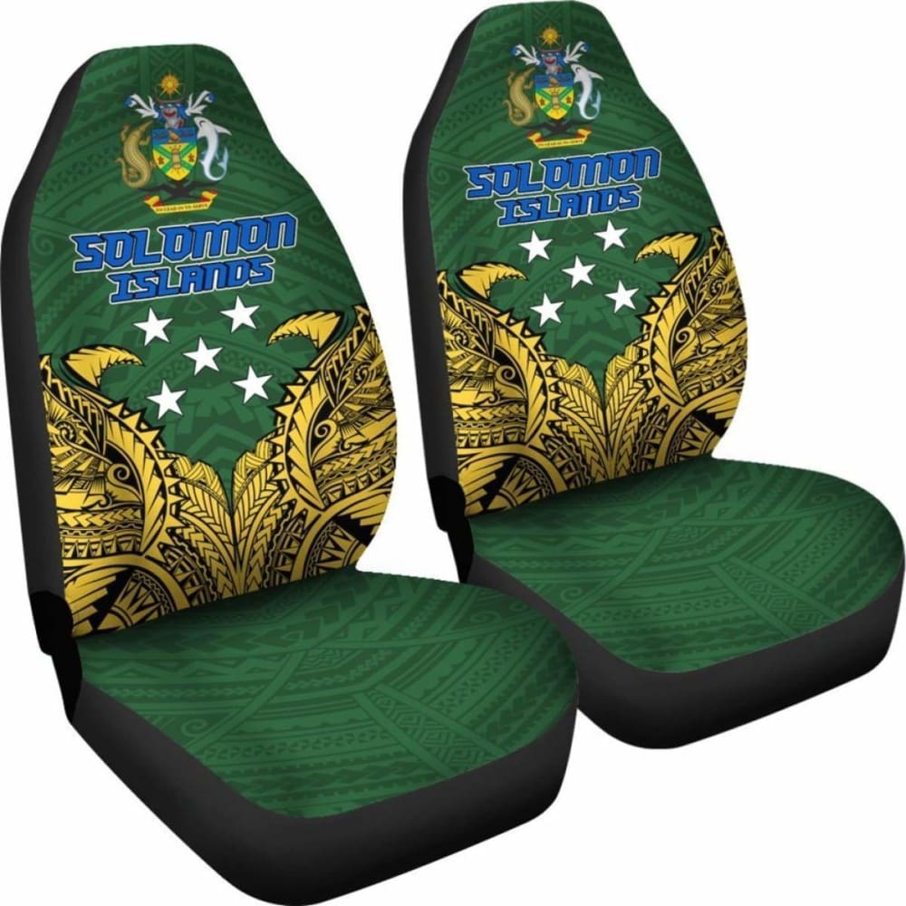 Solomon Islands Car Seat Covers - Solomon Flag Coat Of Arms Premium - Amazing
