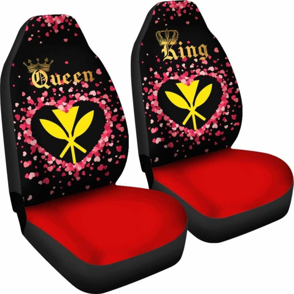(Hawaiian) Kanaka Maoli Car Seat Cover Couple King Queen
