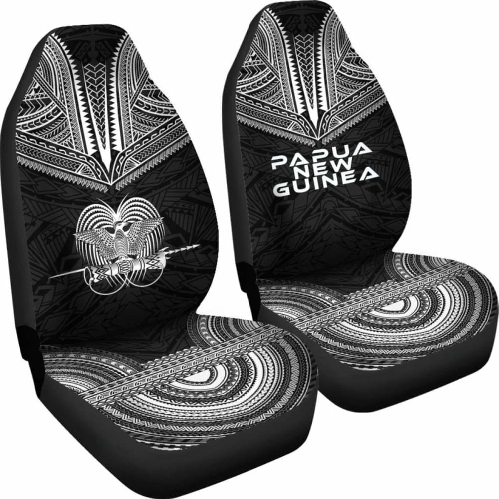 Papua New Guinea Polynesian Chief Car Seat Cover Black Version