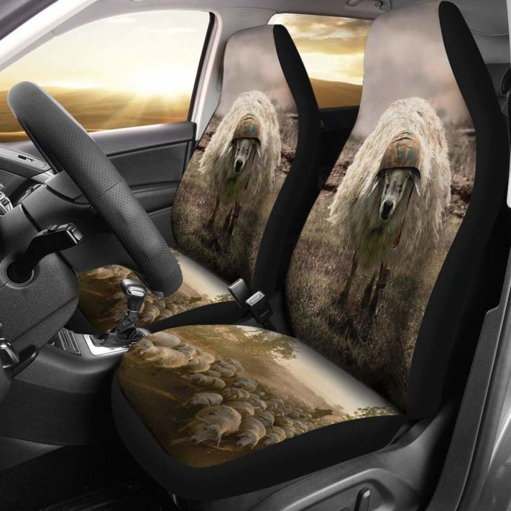 Army Sheep Lamb Car Seat Covers