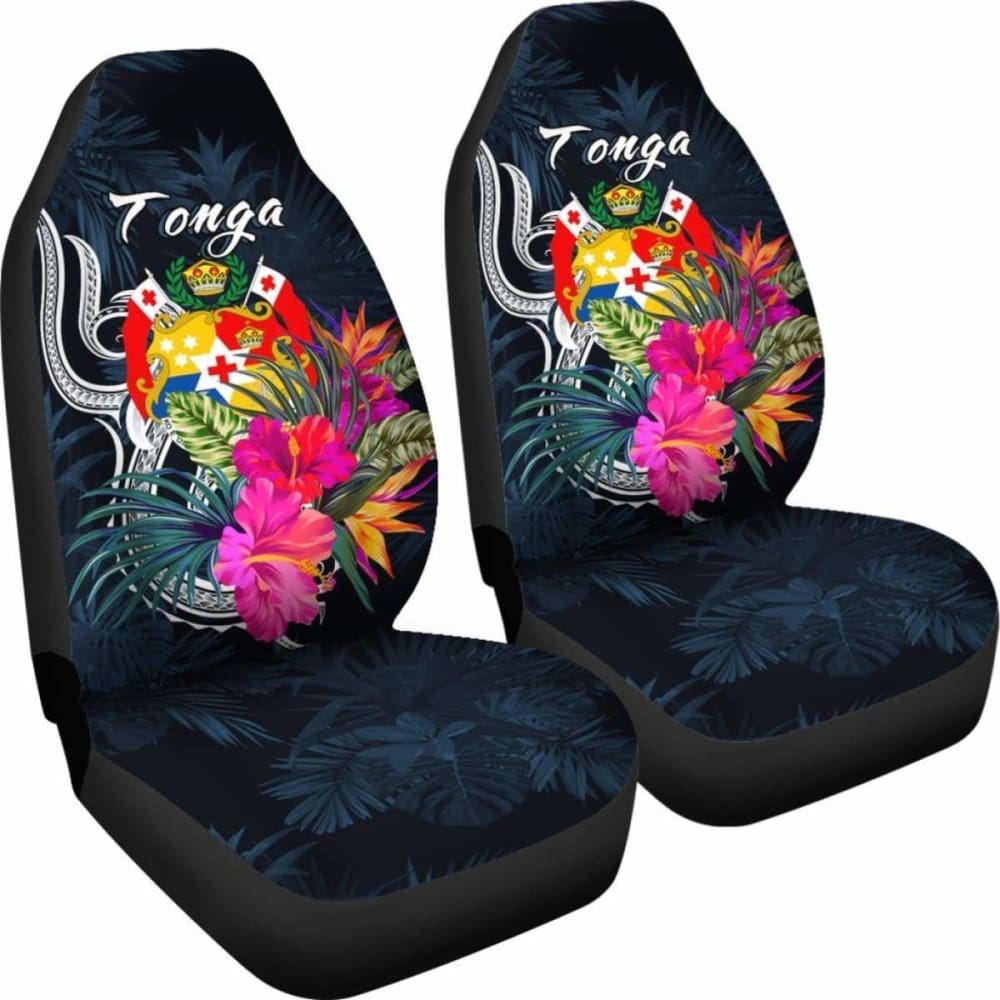 Tonga Polynesian Car Seat Covers - Tropical Flower -