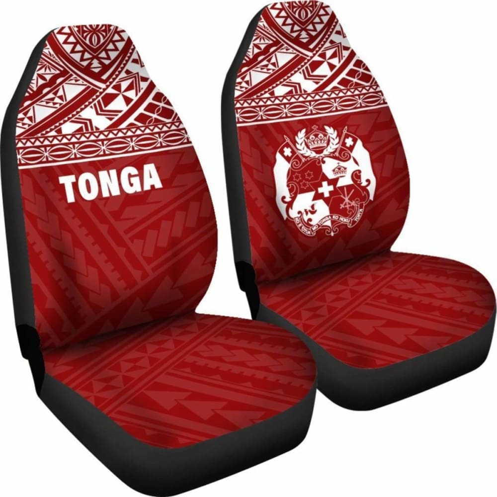 Tonga Polynesian Car Seat Covers Red -