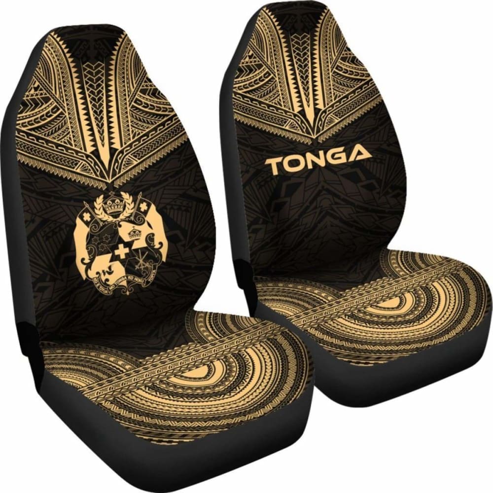 Tonga Polynesian Chief Car Seat Cover Gold Version