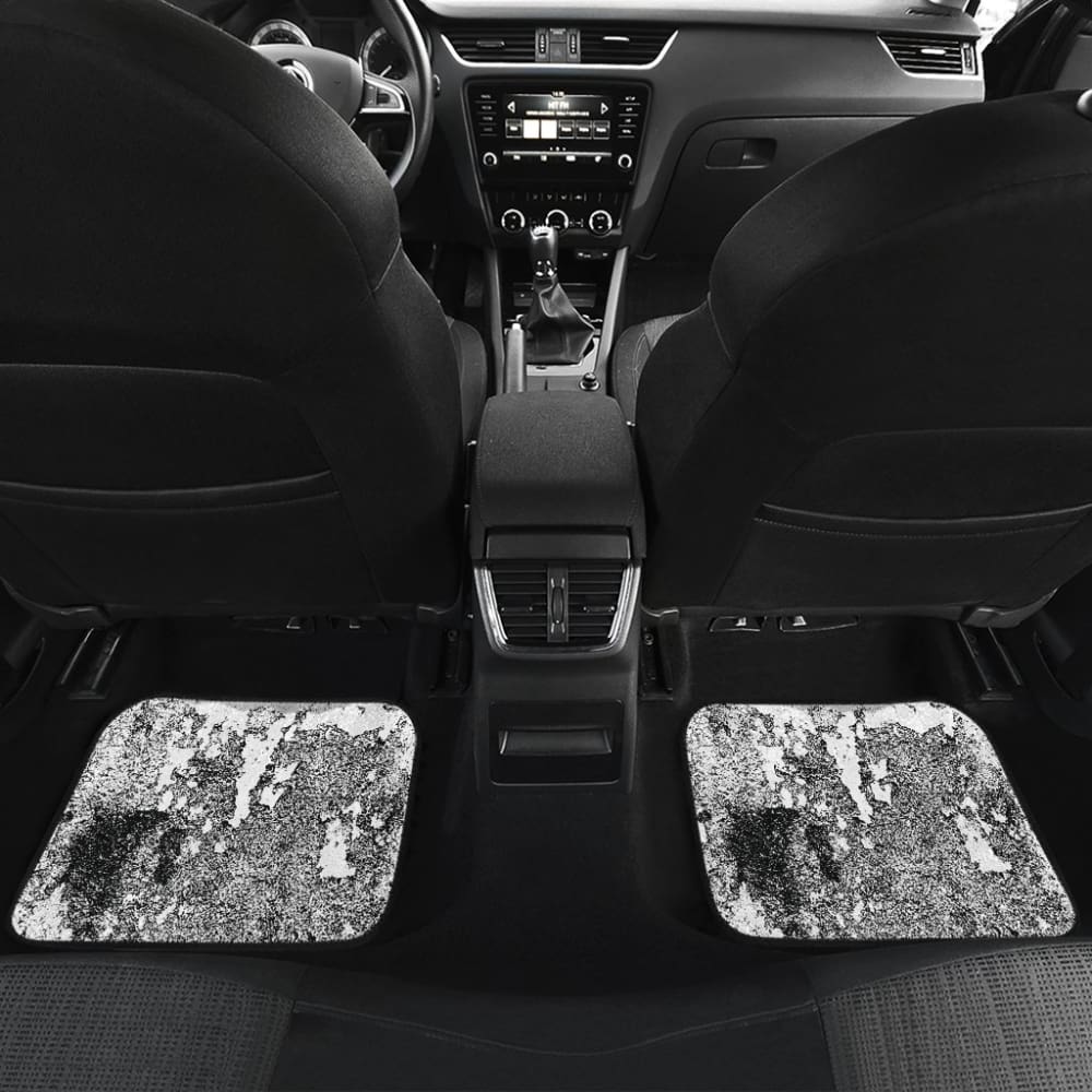 White Grunge Art Car Floor Mats
