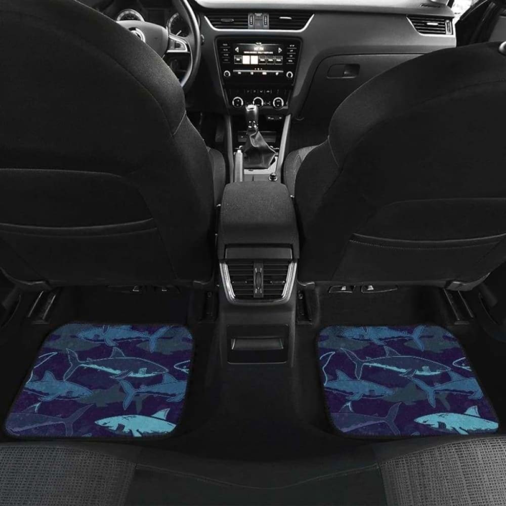 Shark Pattern Front And Back Car Mats