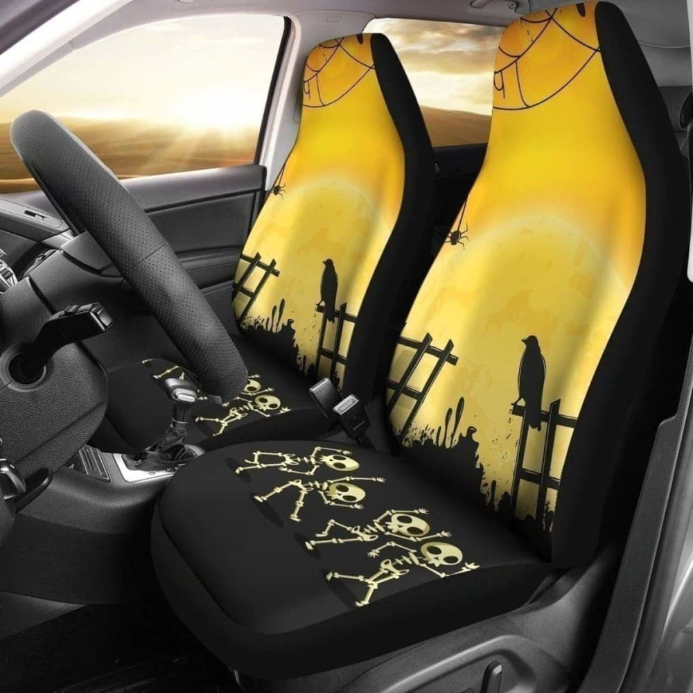 Skeleton Dance Halloween Car Seat Covers