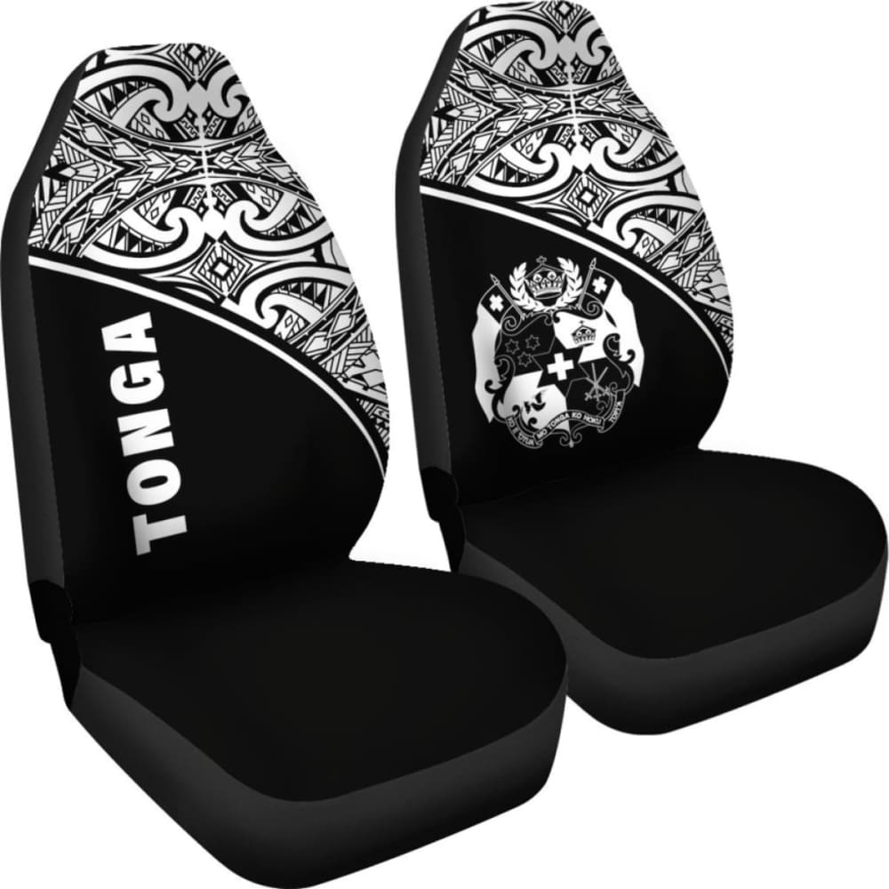 Tonga Polynesian Car Seat Covers - Black Curve -