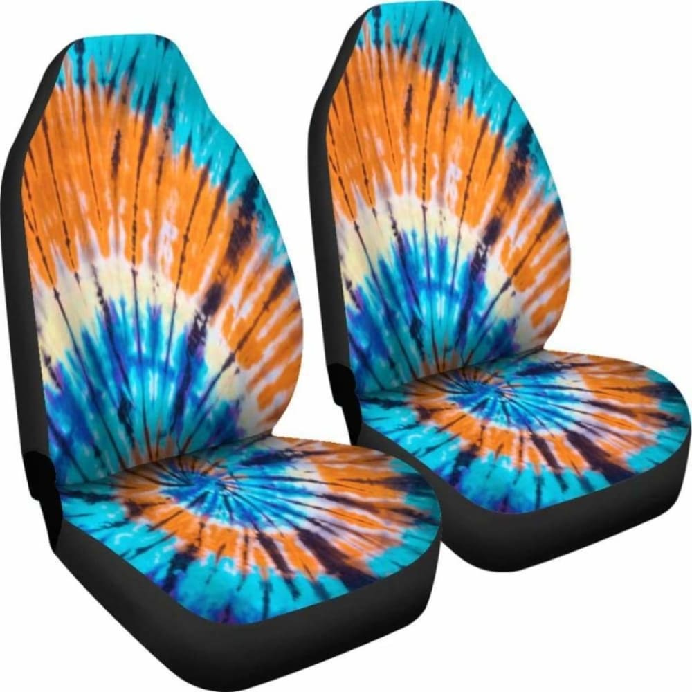 Tie Dye Blue Pattern Car Seat Covers