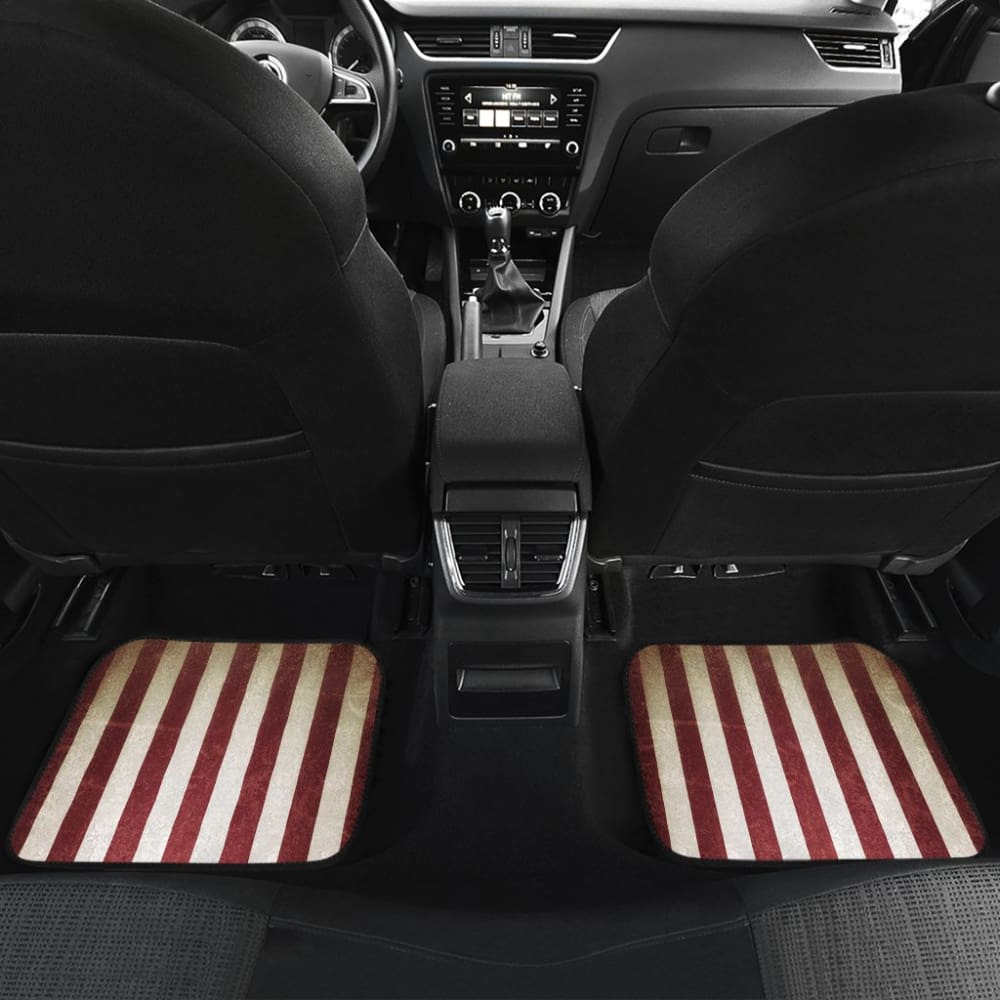 Vintage Style USA Flag Car Floor Mats