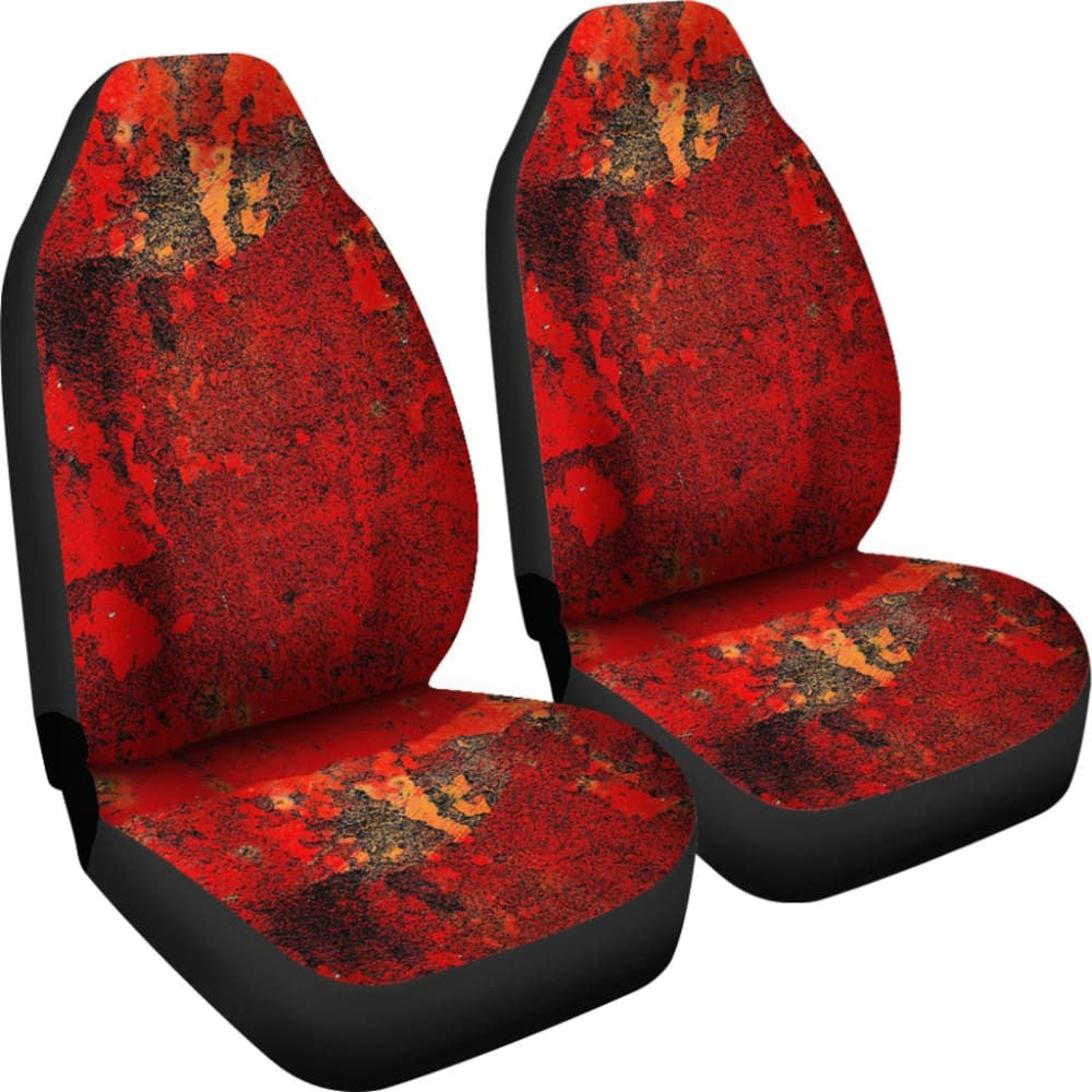 Orange Grunge Art Car Seat Covers