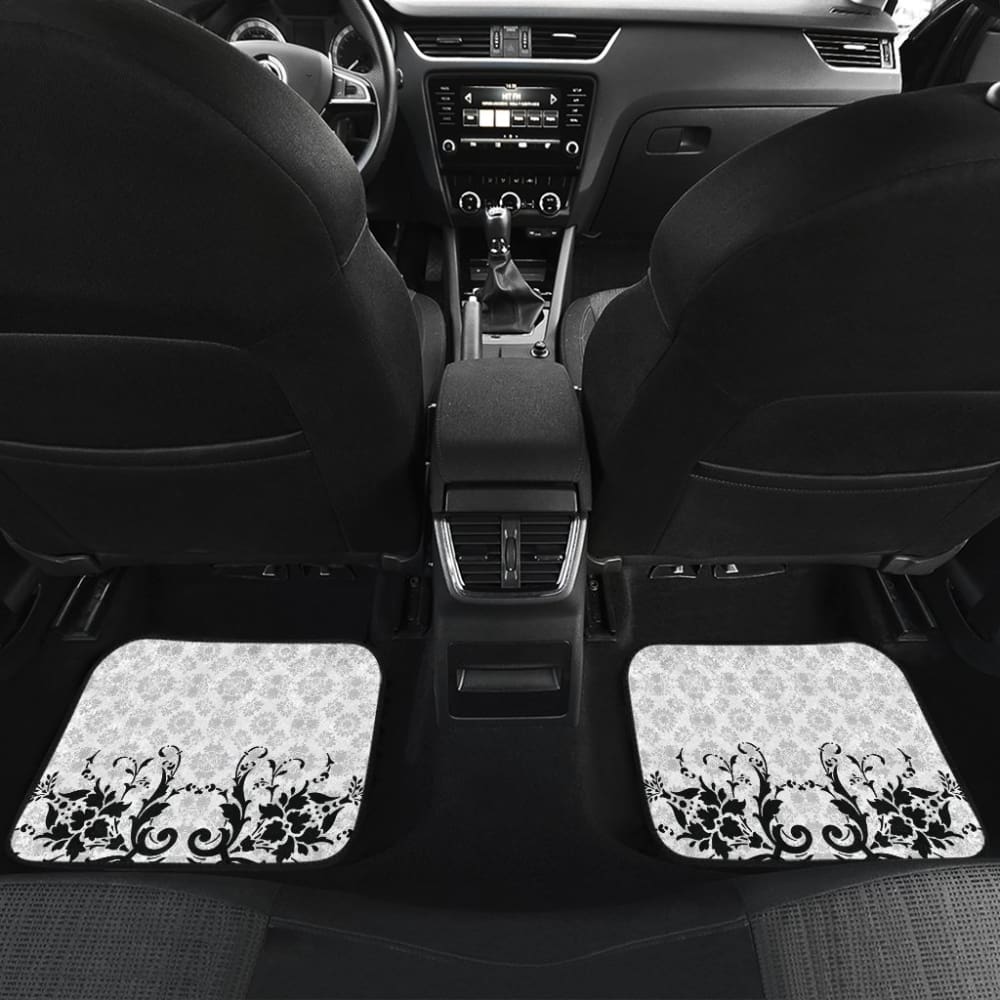 Vintage German Shepherd White Background Car Floor Mats