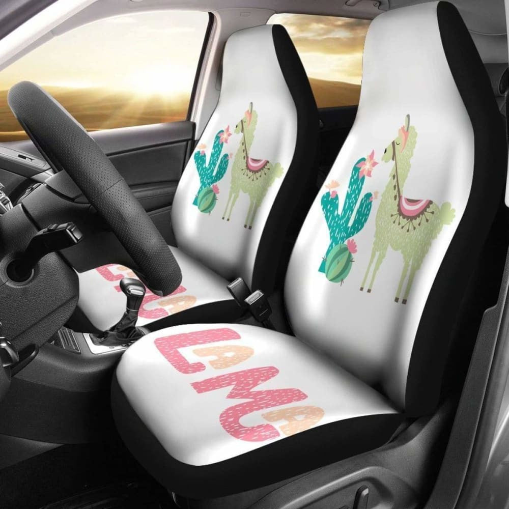 Cactus And Llama Car Seat Covers