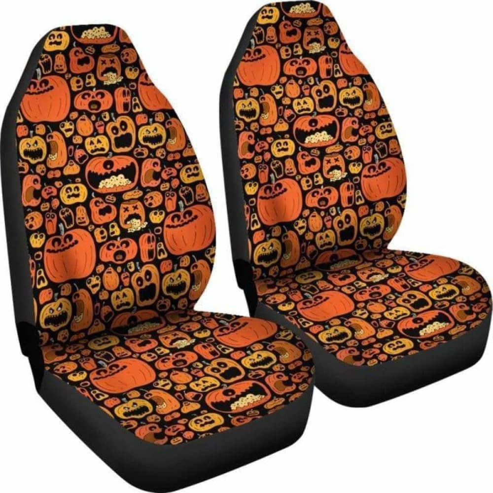 Pumpkin Halloween Car Seat Covers