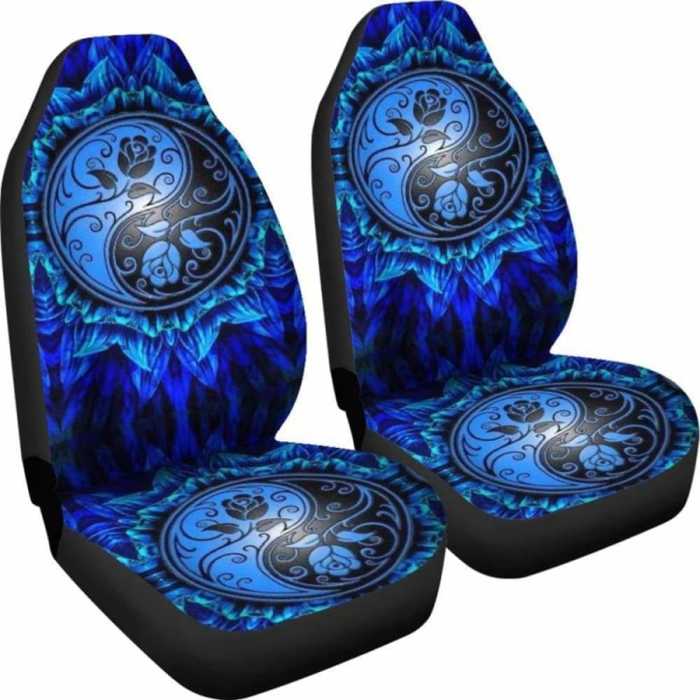 Yin Yang Flowers Car Seat Covers