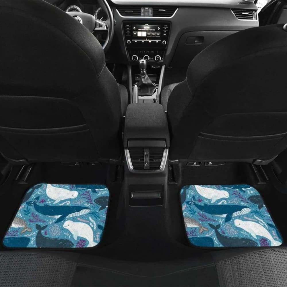 Whale Design Pattern Front And Back Car Mats