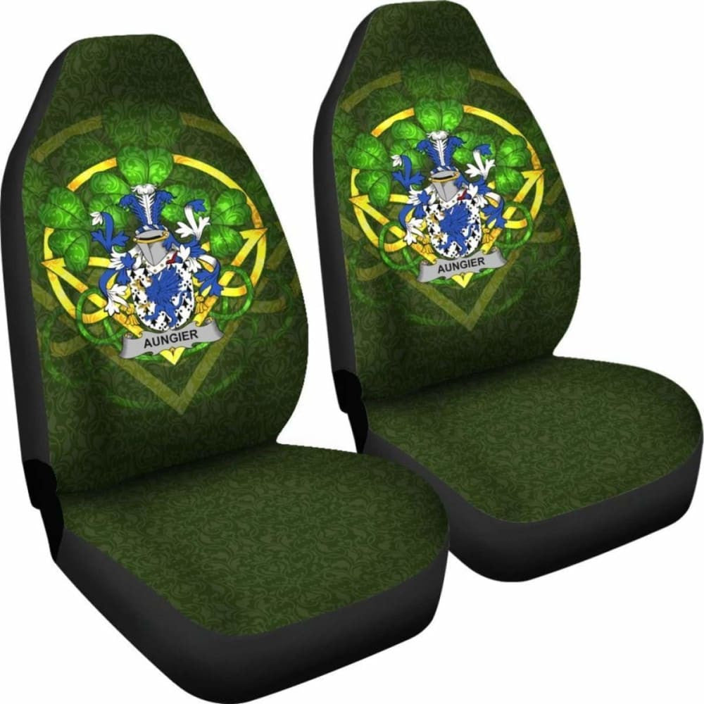 Aungier \bIreland Car Seat Cover Celtic Shamrock ( Set Of Two)