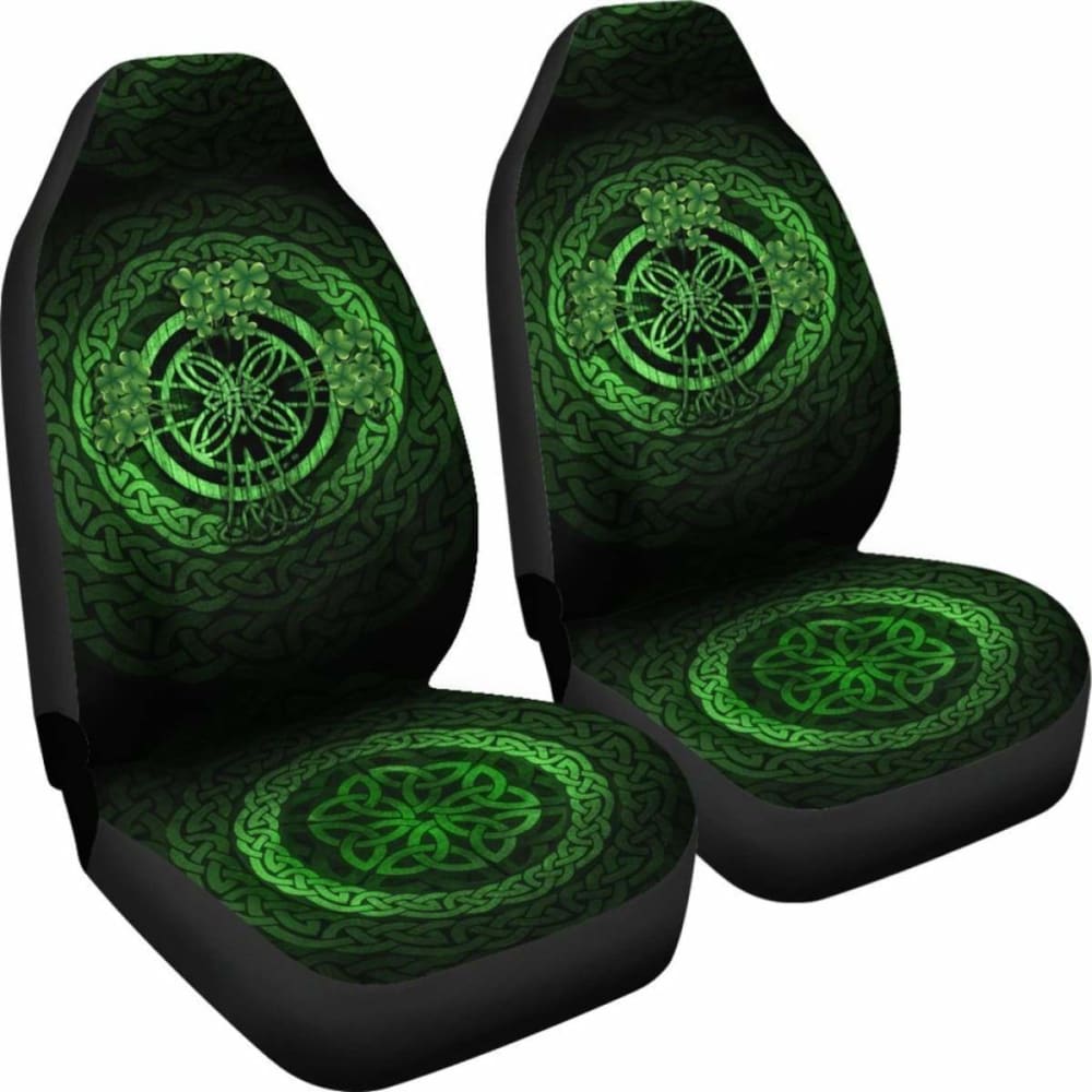 Celtic Car Seat Covers - Irish Shamrock Tattoo (Set Of Two)