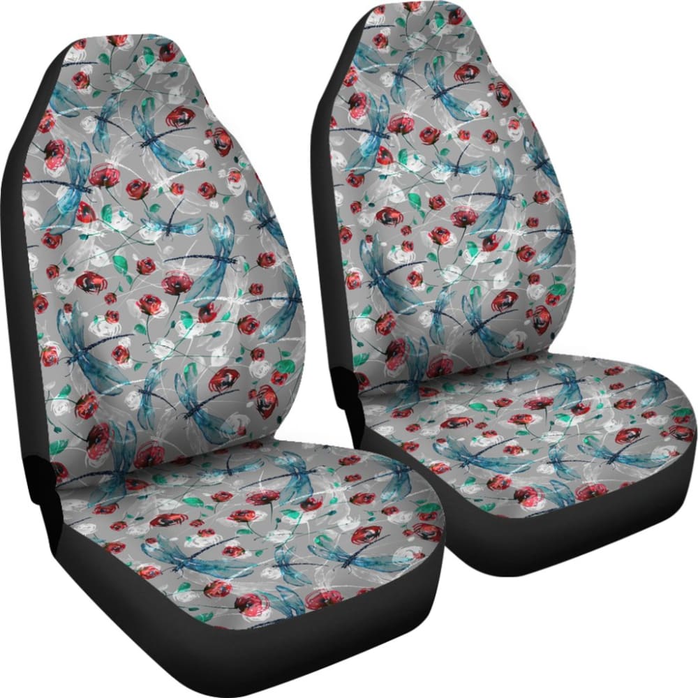 Vintage Flower and Dragonfly Car Seat Covers