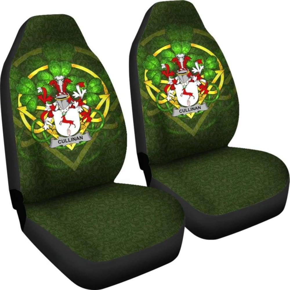 Cullinan Or O'Cullinane \bIreland Car Seat Cover Celtic Shamrock ( Set Of Two)