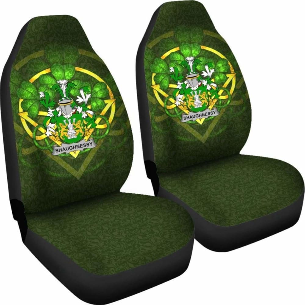 Shaughnessy Or O'Shaughnessy \bIreland Car Seat Cover Celtic Shamrock ( Set Of Two)