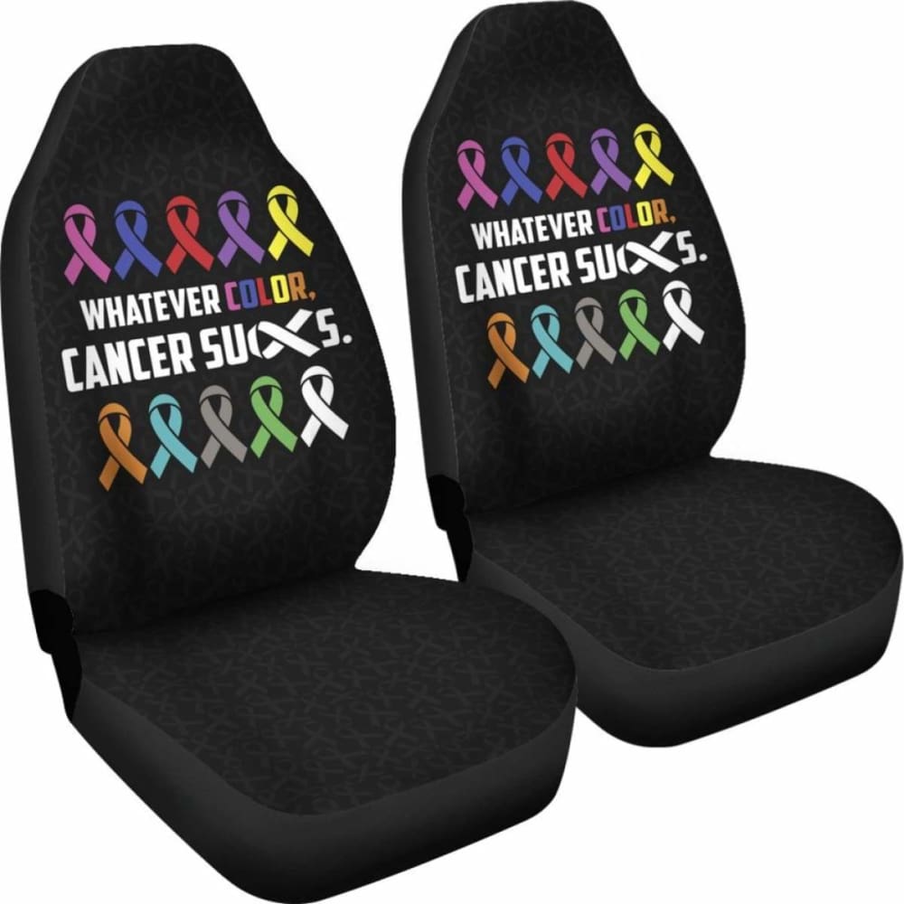 Cancer Whatever Color Cancer Suck Car Seat Cover