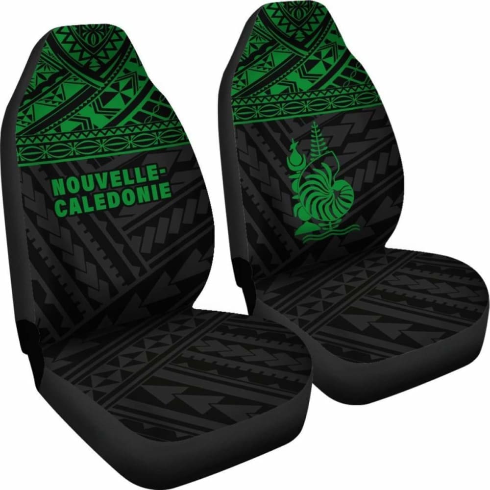 New Caledonia Polynesian Car Seat Covers Green -