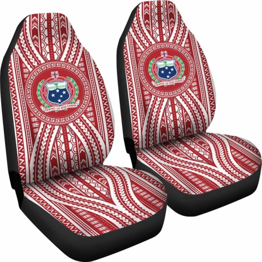 Polynesian Samoa Car Seat Covers Red Version