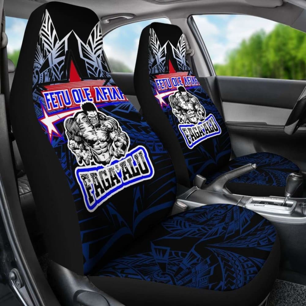 American Samoa Polynesian Car Seat Covers - Fetu Ole Afiafi -