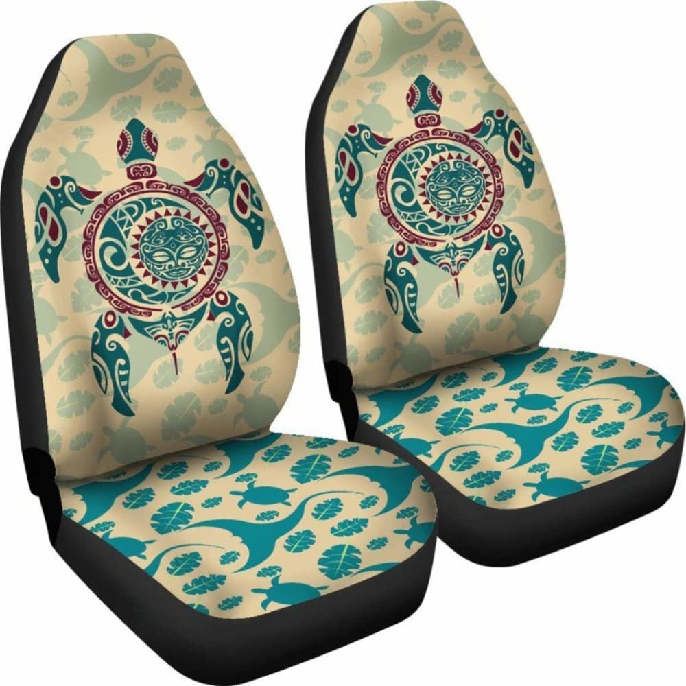 Polynesian Turtle Car Seat Covers - Maori Sun Turtle -